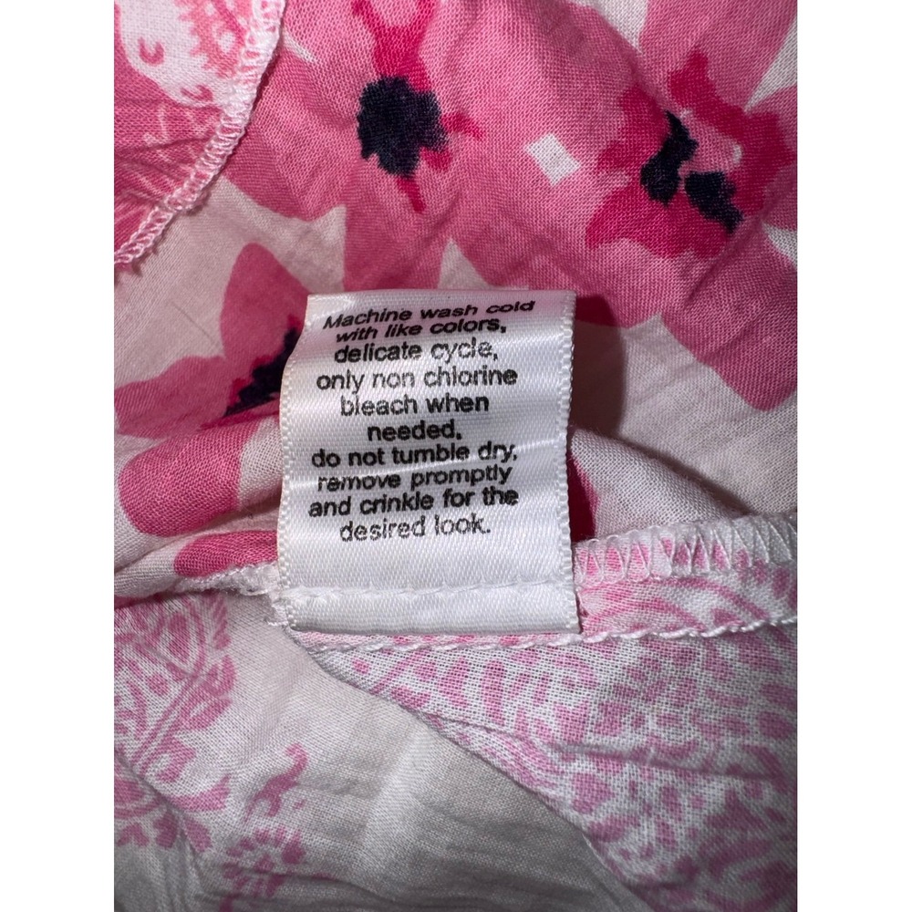 CINO pink floral, paisley and striped patterns button down shirt Women's XS - Picture 6 of 7